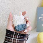 Wholesale Airpod Pro Cute Design Cartoon Handcraft Wool Fabric Cover Skin (Bunny Light Blue)